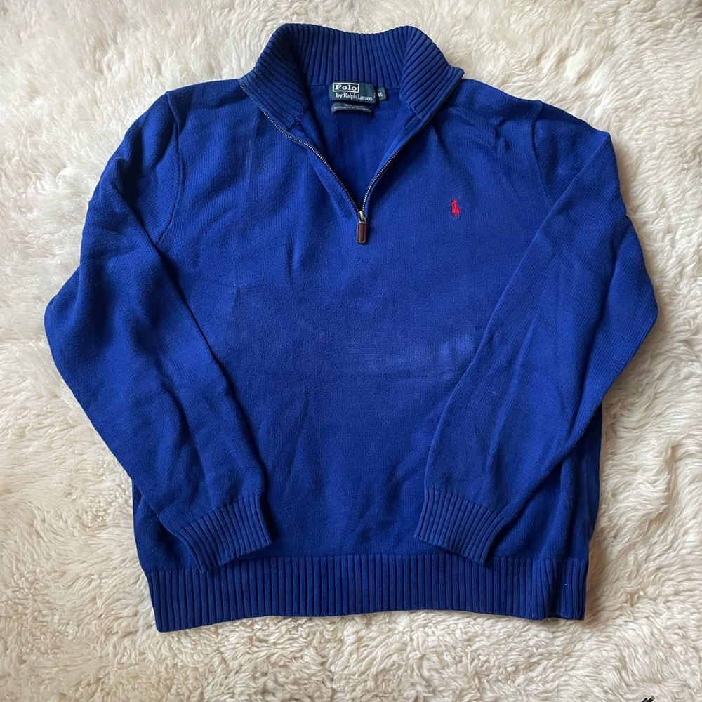 Polo by Ralph Lauren Men's Blue Half Zip Sweater